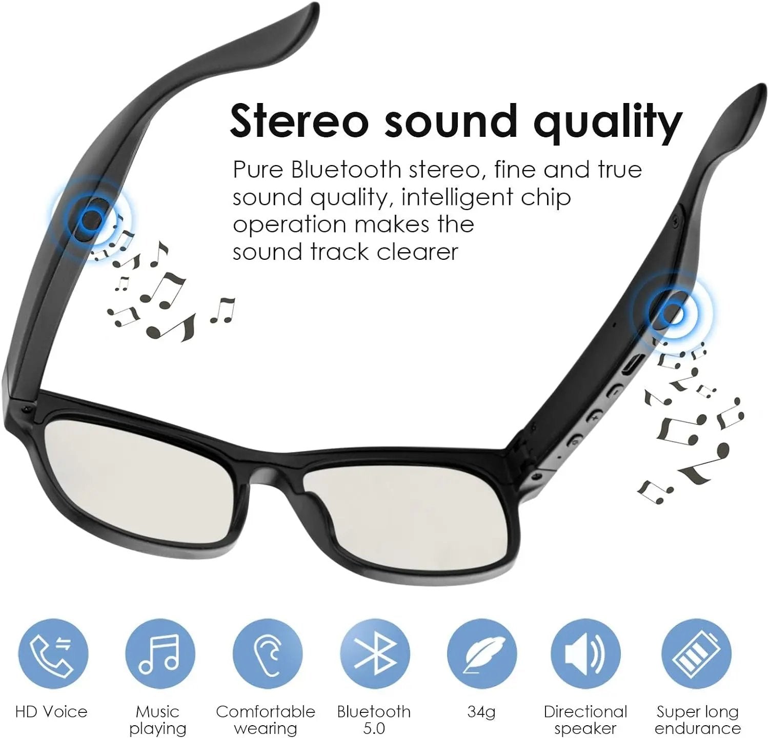 Smart Glasses Smart Audio Glasses Wireless Bluetooth Sunglasses Polarized Sunglasses IPX4 Waterproof Cool Brand Designs