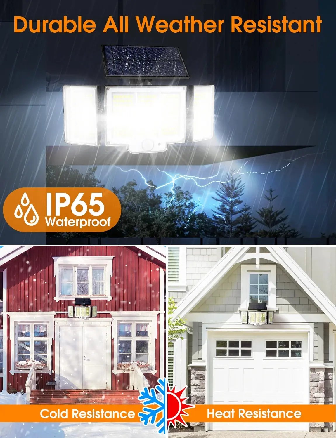 348 LED 3000LM Solar Motion Sensor Flood Lights, 2Pack Cool Brand Designs