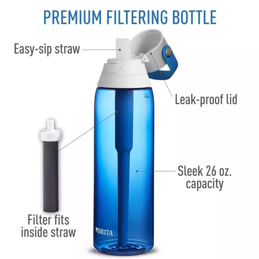 Premium 26 Oz. Sapphire Filtering Water Bottle, BPA Free Cool Brand Designs