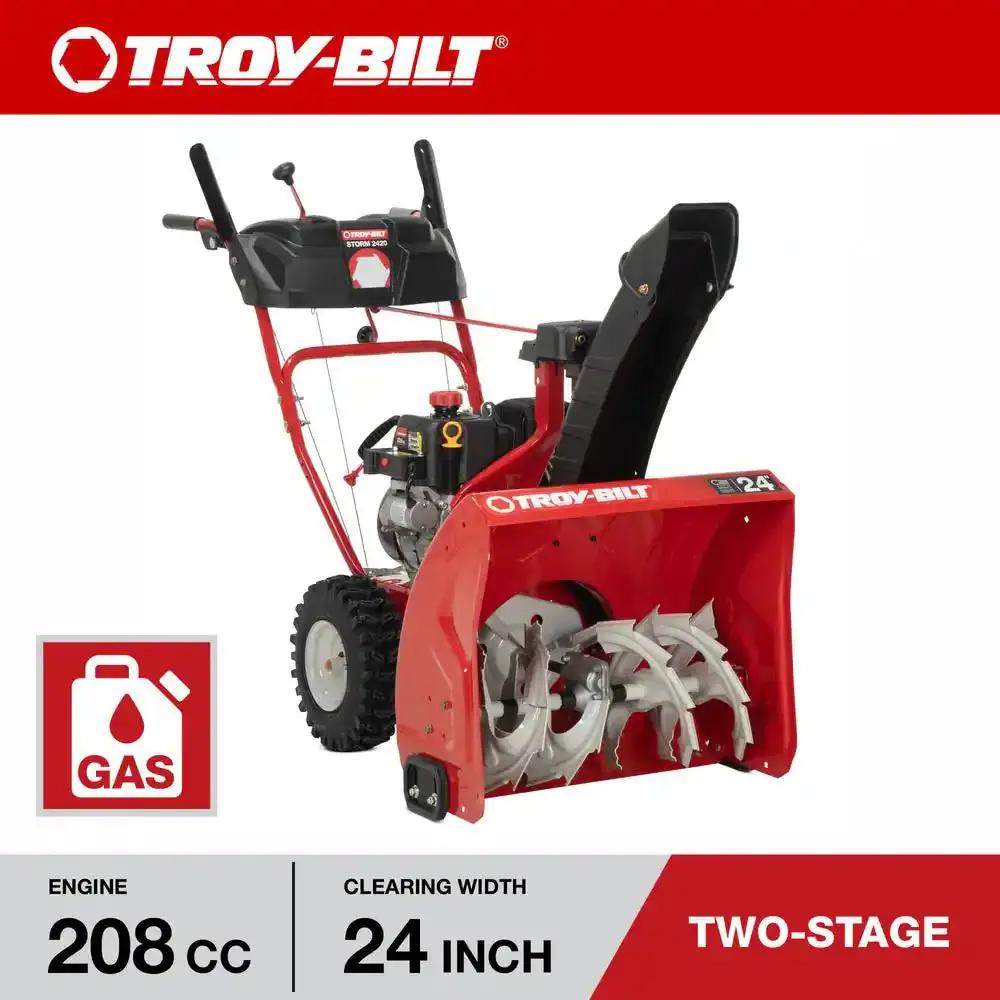 Storm 24 In. 208 Cc Two- Stage Gas Snow Blower with Electric Start Self Propelled Cool Brand Designs