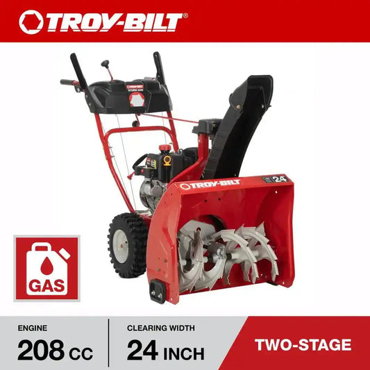 Storm 24 In. 208 Cc Two- Stage Gas Snow Blower with Electric Start Self Propelled Cool Brand Designs