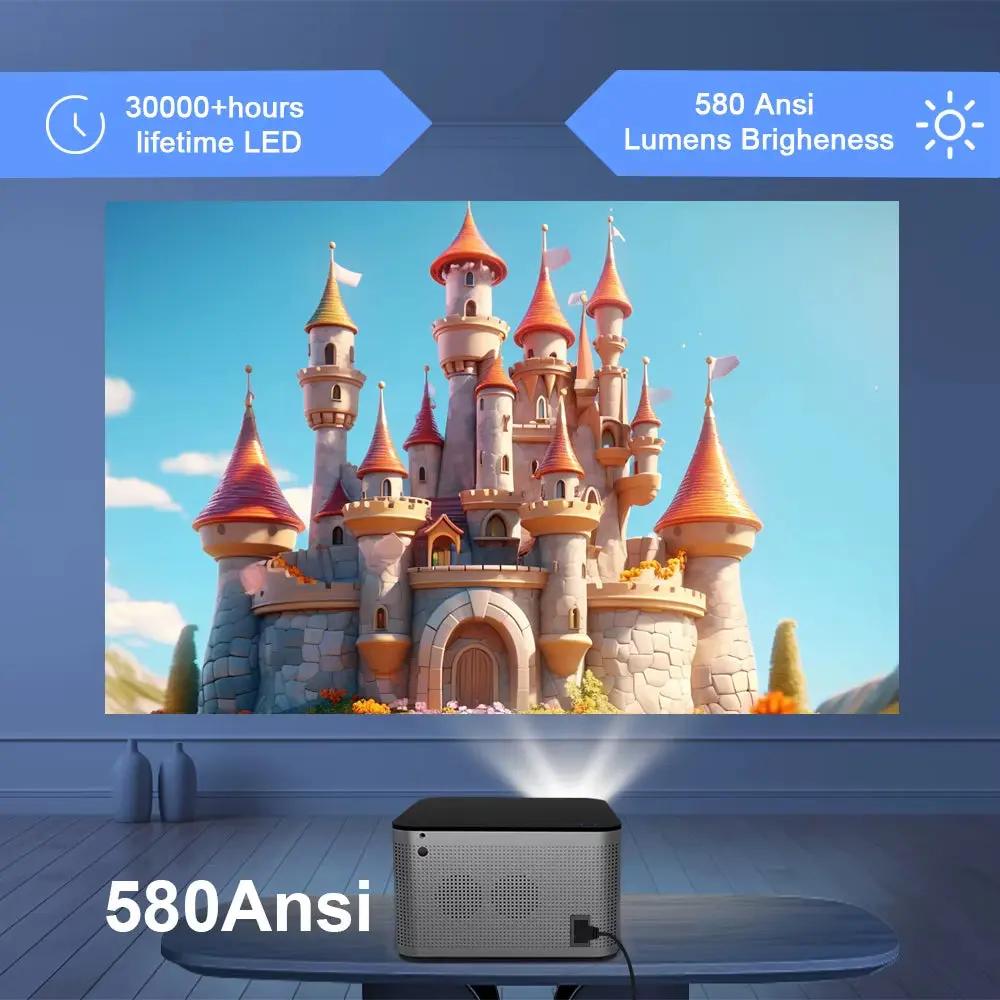 Android 11 4K Smart Projector 580ANSI 1920*1080P Full HD Wifi6 BT5.0 Allwinner H713 Voice Control Home Cinema Theater Cool Brand Designs