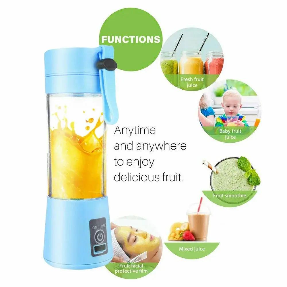 Portable Blender USB Rechargeable Personal Juicer Cup Small Fruit Juice Mixer for Shakes and Smoothies Cool Brand Designs