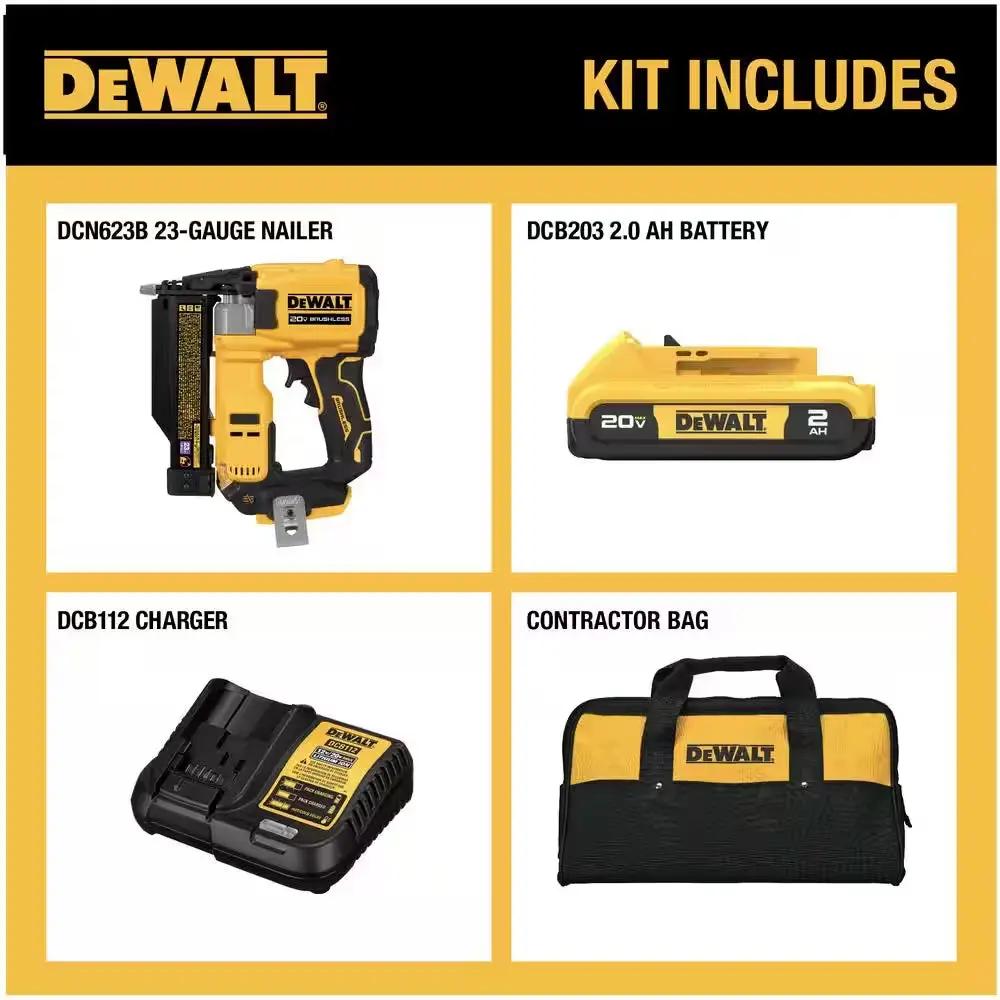 ATOMIC 20V MAX Lithium Ion Cordless 23 Gauge Pin Nailer Kit with 2.0Ah Battery and Charger Cool Brand Designs