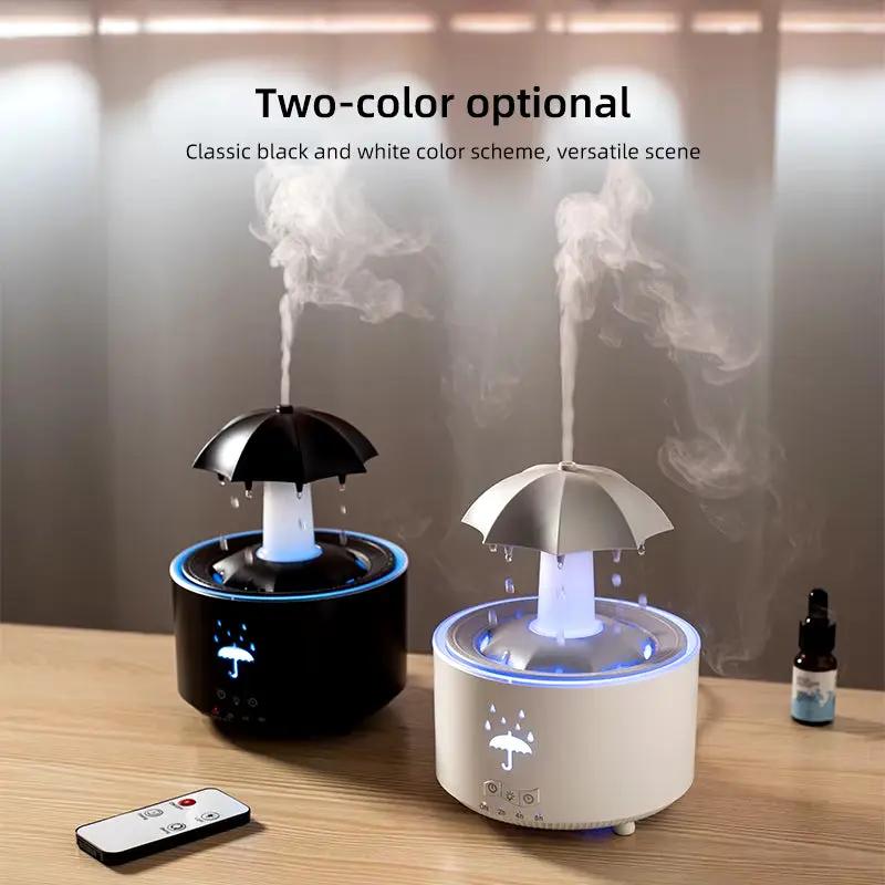 Creative Umbrella Water Drop Air Humidifier with Colorful Light Raindrop Aroma Essential Oil Diffuser Aromatherapy Humidifier Cool Brand Designs