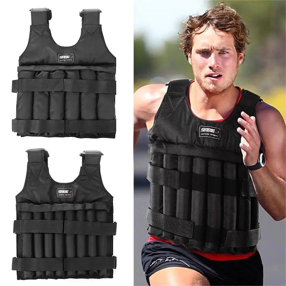 3/15/20/35/50Kg Loading Weight Vest Jacket Sand Clothing for Running Training Fitness Equipment Adjustable Waistcoat Jackets Cool Brand Designs