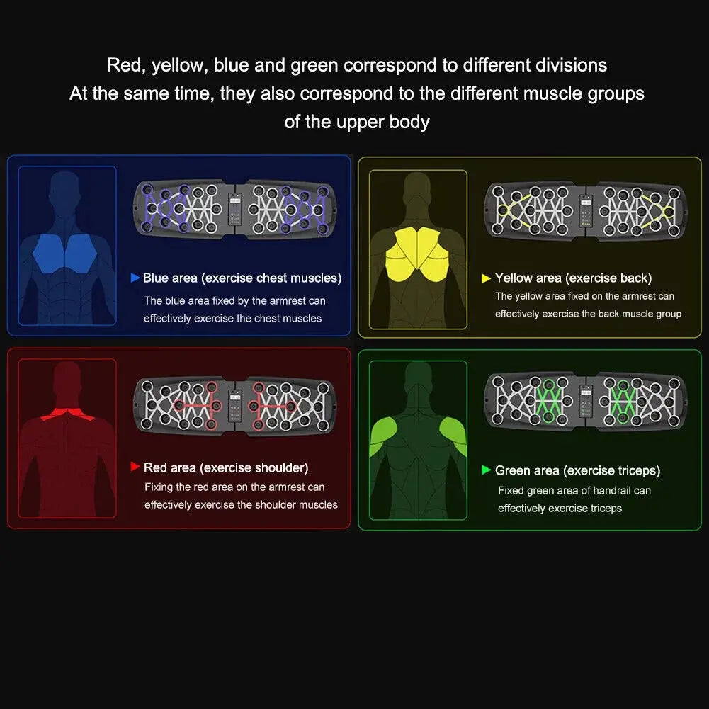 Elevate Your Workout with the Push Up Board - Automatic Counting, Portable 10-in-1 Multi-Function Strength Training Equipment