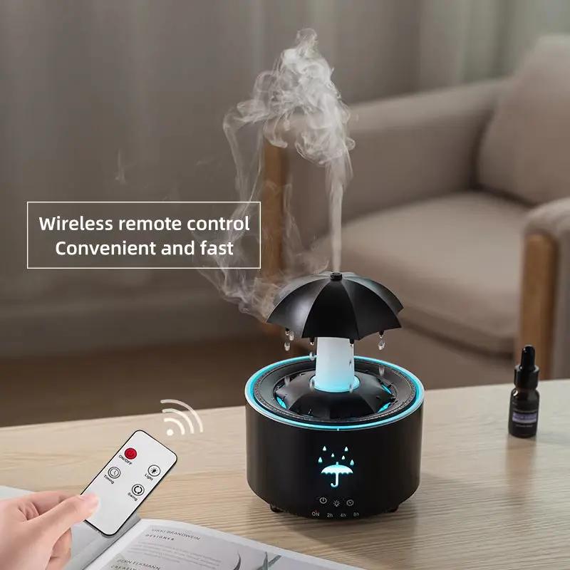 Creative Umbrella Water Drop Air Humidifier with Colorful Light Raindrop Aroma Essential Oil Diffuser Aromatherapy Humidifier Cool Brand Designs