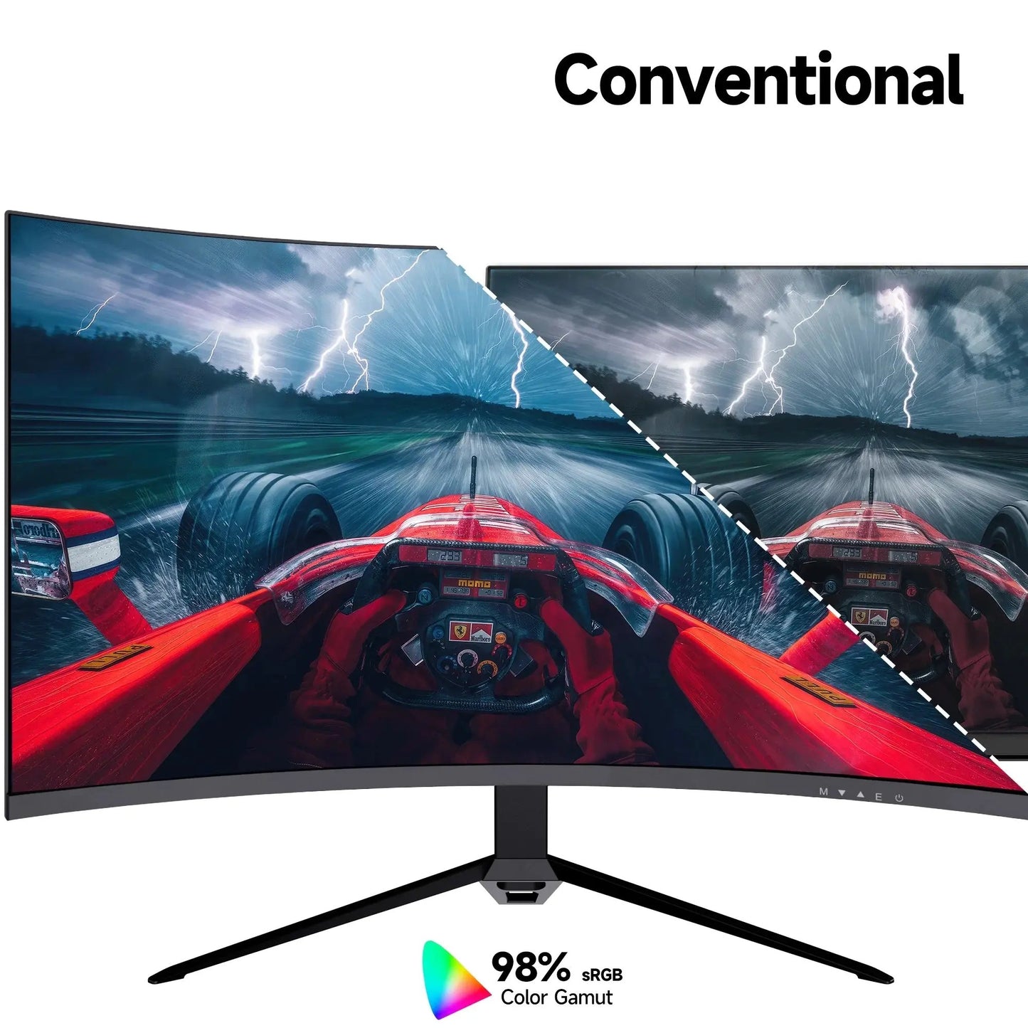 27" QHD2K Curved Gaming Monitor,165Hz/144Hz Computer Monitor,1Ms, Hdr,Built-In Speakers,2560X1440 for Office Cool Brand Designs