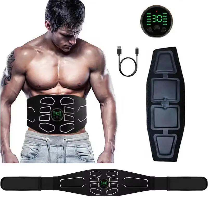 EMS Abdominal Toning Belt Electric Muscle Stimulation Muscle Toner Portable Fitness Massager Waist Trainer Body Slimming Shaping Cool Brand Designs