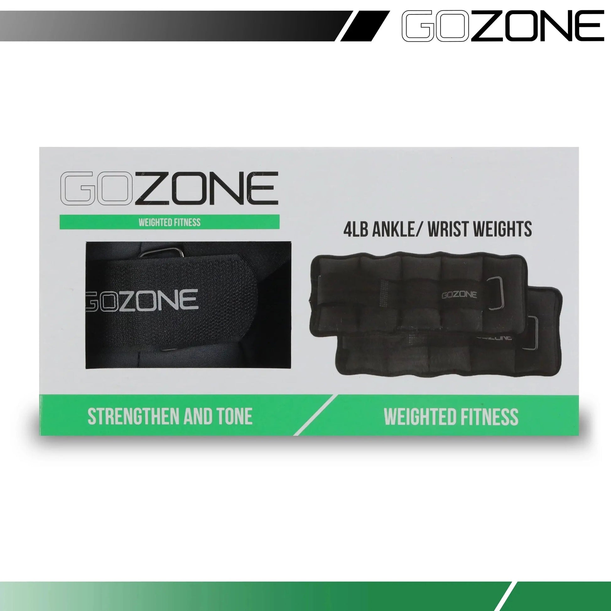 Pair of Adjustable Ankle or Wrist Weights 2Lbs Each for Exercise, Black Cool Brand Designs