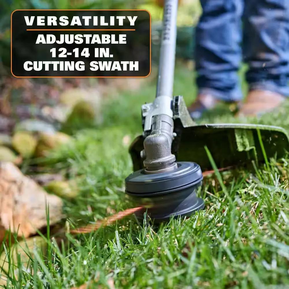 18V Brushless 14 In. Cordless String Trimmer and Brushless Cordless Hedge Trimmer with 4.0 Ah Battery and Charger Cool Brand Designs