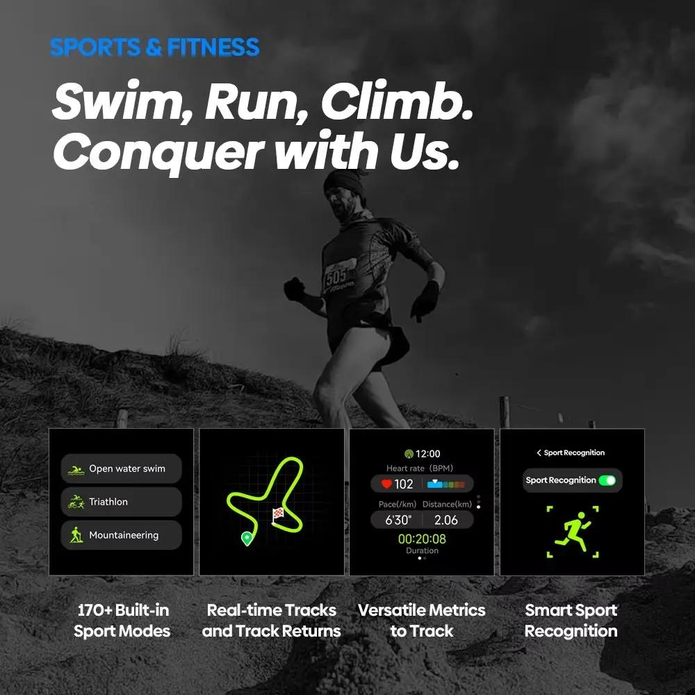 New  Stratos 2 Ultra GPS Smart Watch Built-In Compass Barometric Altimeter Dual-Band GNSS Voice Calling Smartwatch 10 ATM Cool Brand Designs