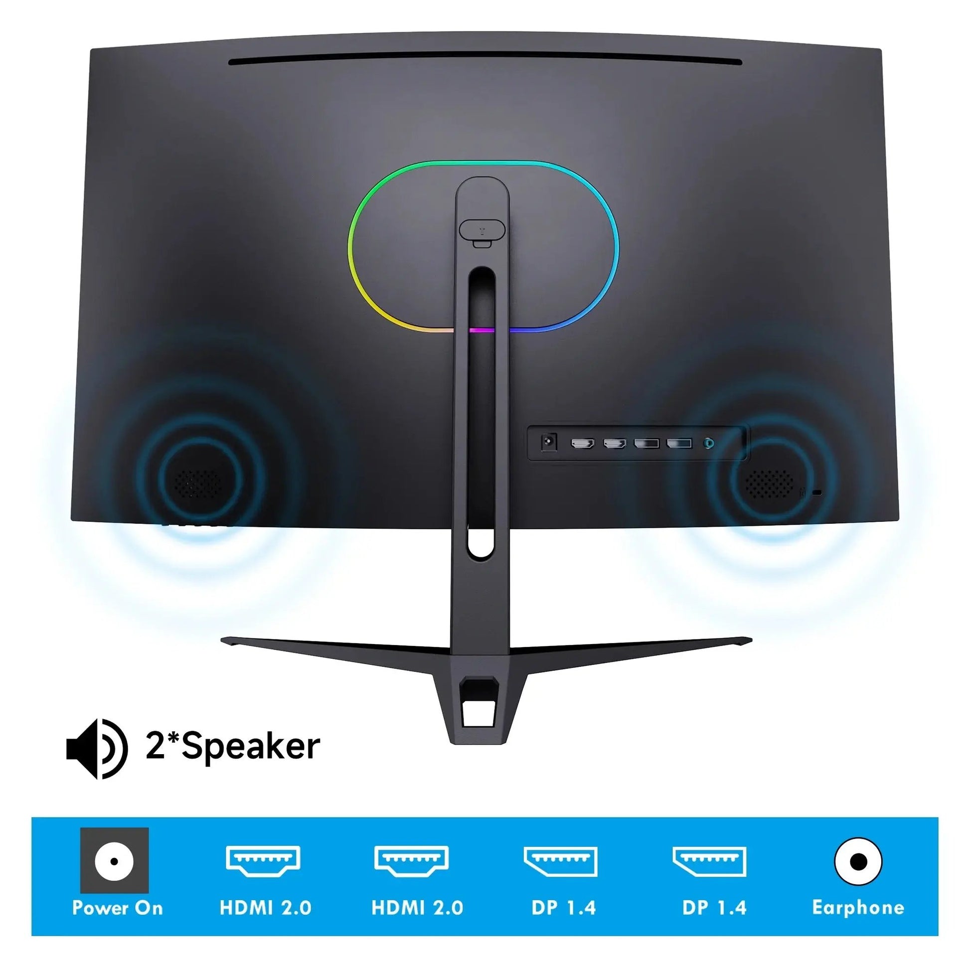 27" QHD2K Curved Gaming Monitor,165Hz/144Hz Computer Monitor,1Ms, Hdr,Built-In Speakers,2560X1440 for Office Cool Brand Designs