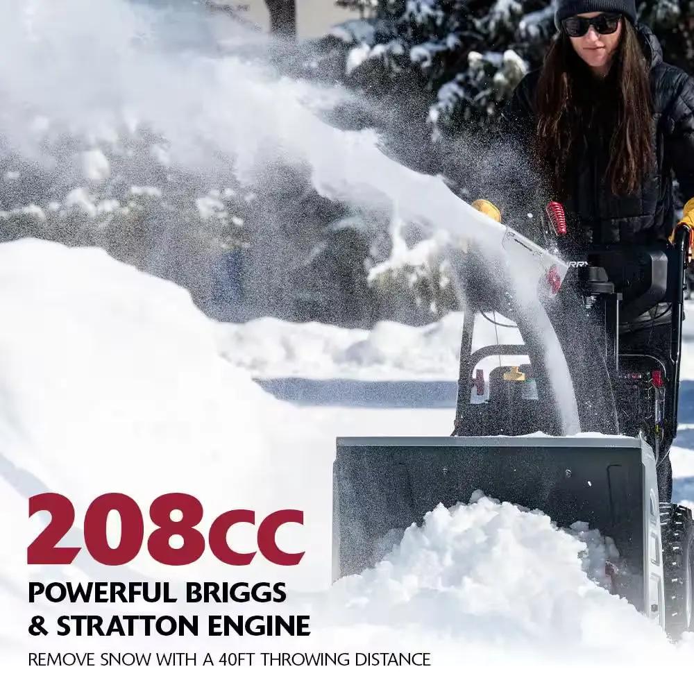 24 In. 208Cc Self-Propelled 2-Stage Gas Snow Blower with Electric Start Cool Brand Designs