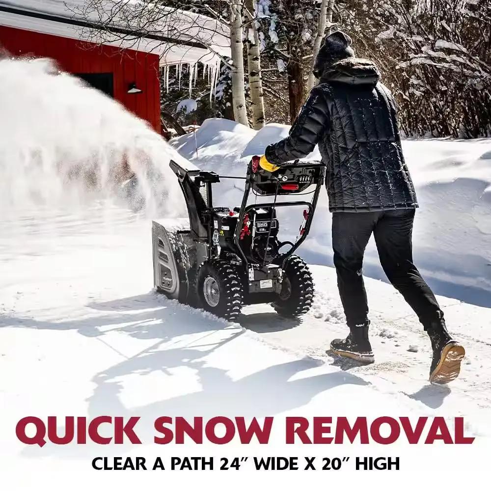 24 In. 208Cc Self-Propelled 2-Stage Gas Snow Blower with Electric Start Cool Brand Designs