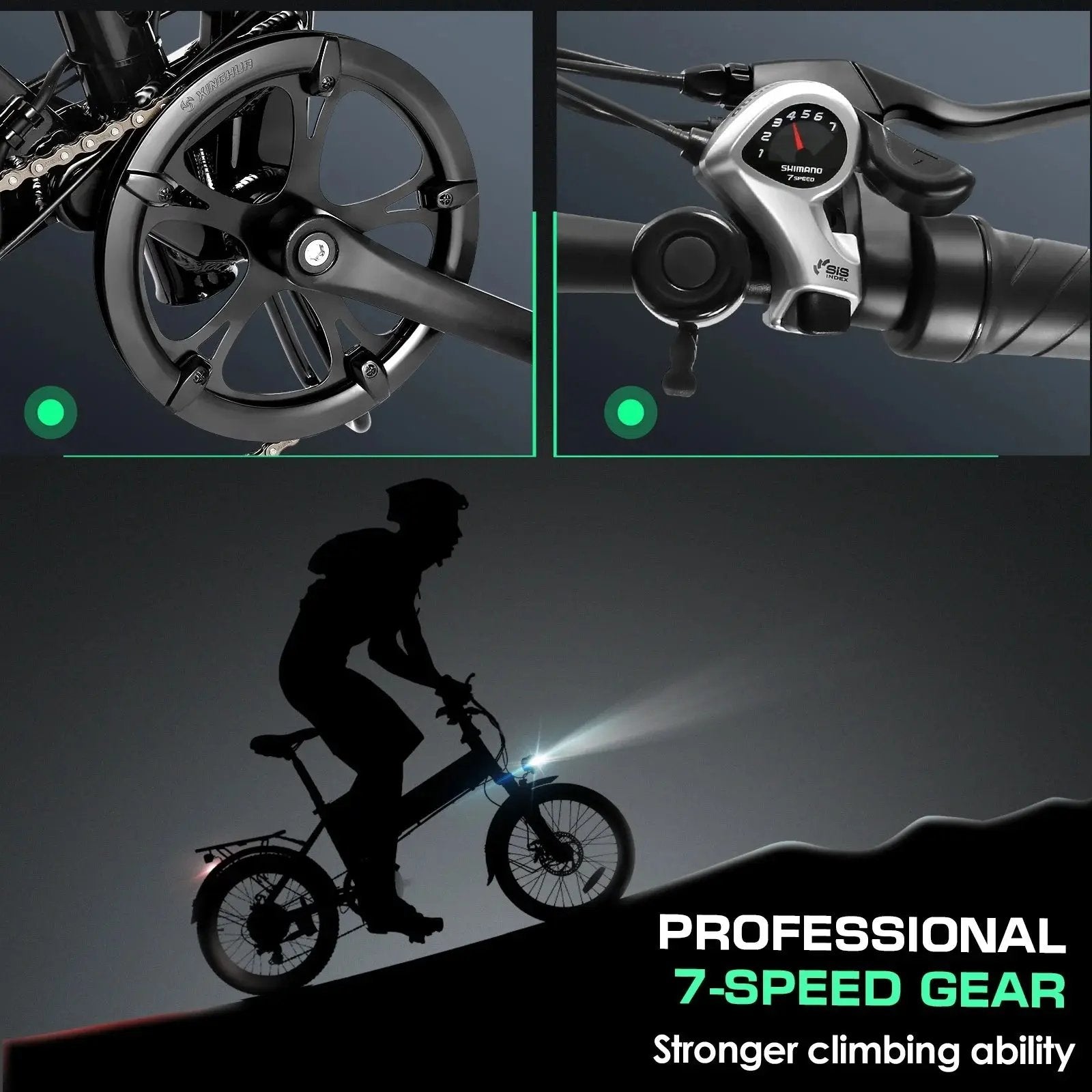 Adult Folding Electric Bike 20" Cool Brand Designs