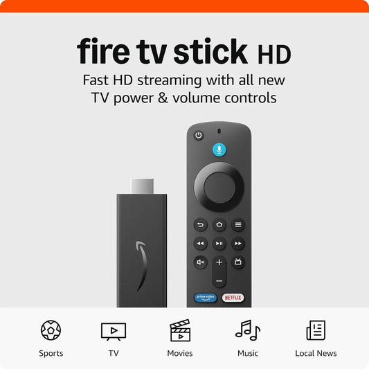 Experience Ultimate Streaming with the New Fire TV Stick HD - Your Gateway to Free Live TV, Alexa Voice Control, and HD Entertainment! Amazon