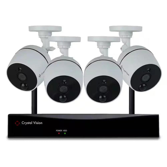 8-Channel Wireless 1080P Full HD 2MP 2TB Hard Drive Surveillance System with 4 Audio Cameras Cool Brand Designs