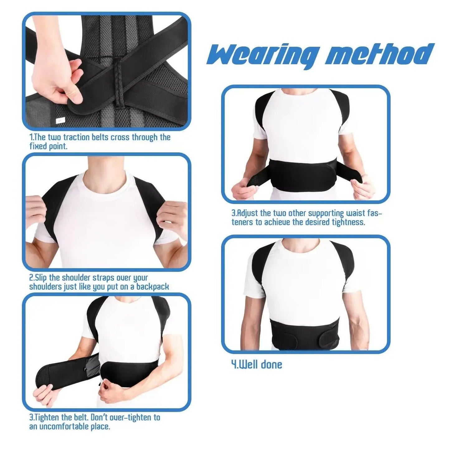 Adjustable Posture Corrector Back Support Shoulder Back Brace Posture Correction Spine Posture Corrector Postural Fixer Tape Cool Brand Designs