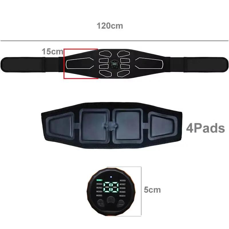 EMS Abdominal Toning Belt Electric Muscle Stimulation Muscle Toner Portable Fitness Massager Waist Trainer Body Slimming Shaping Cool Brand Designs