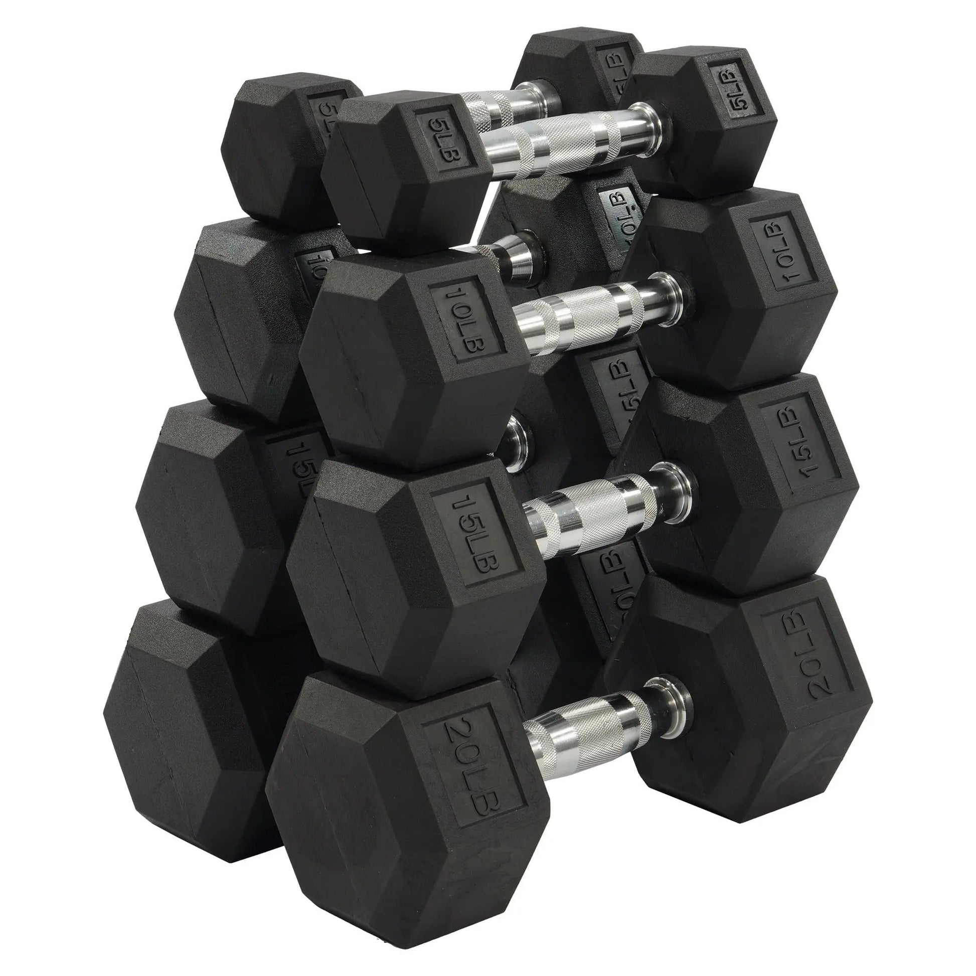 Dumbbell Set, Pairs of 5 Lb, 10 Lb, 15 Lb, and 20 Lb Cool Brand Designs