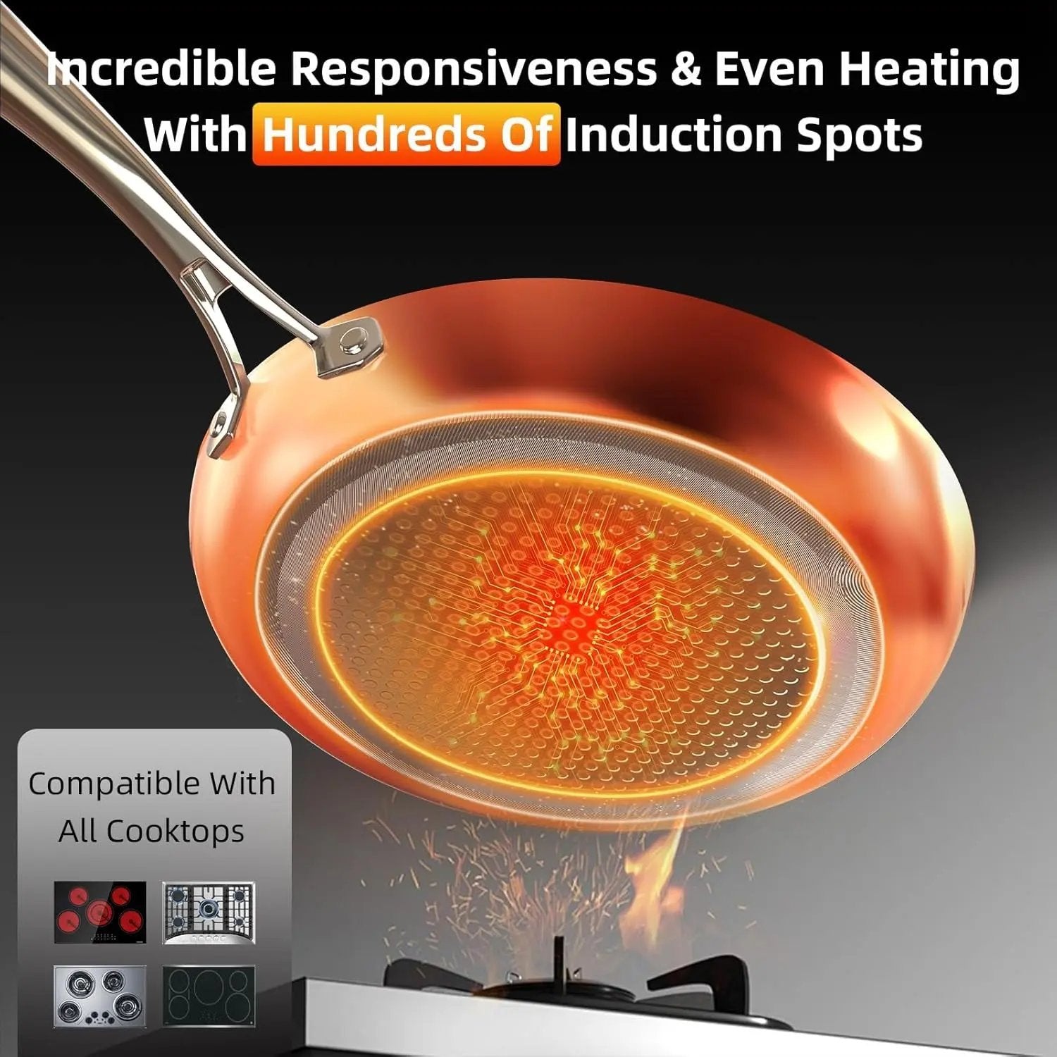 Deluxe  14PC Healthy Pots and Pan with 9H Anti-Scratch Coating, 2-Layer Non-Stick Ceramic&Pfas Free, Sensitively&Evenly Induction Cooking, Enhanced Flavor with Infrared Cookware, Dishwasher Safe Cool Brand Designs