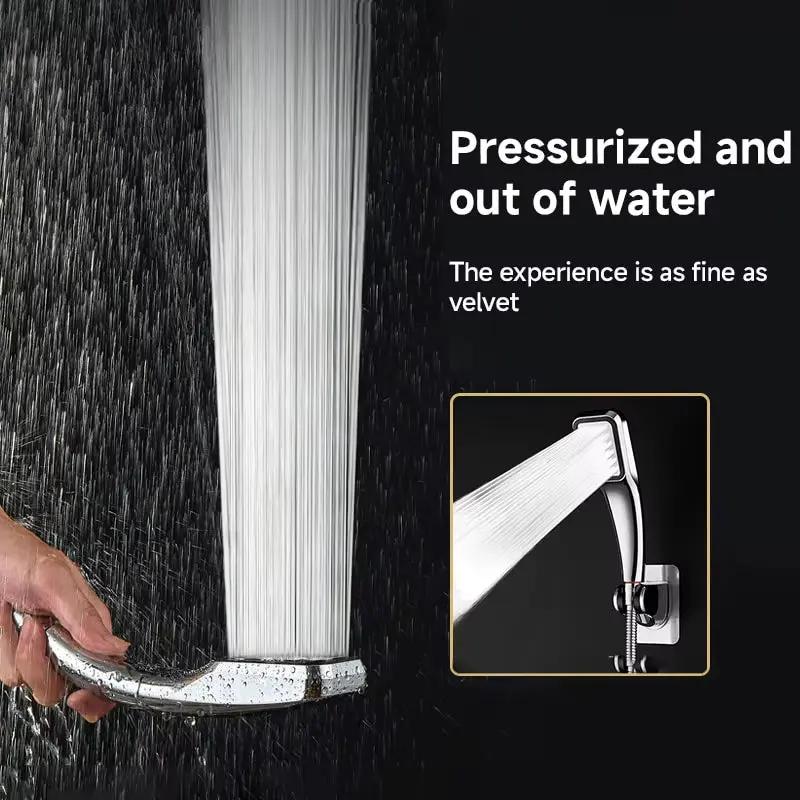 300 Holes Pressurized Showerhead Hand Hold Square Shower Head Water Saving Rainfall Spray Nozzle Bathroom Accessories Cool Brand Designs
