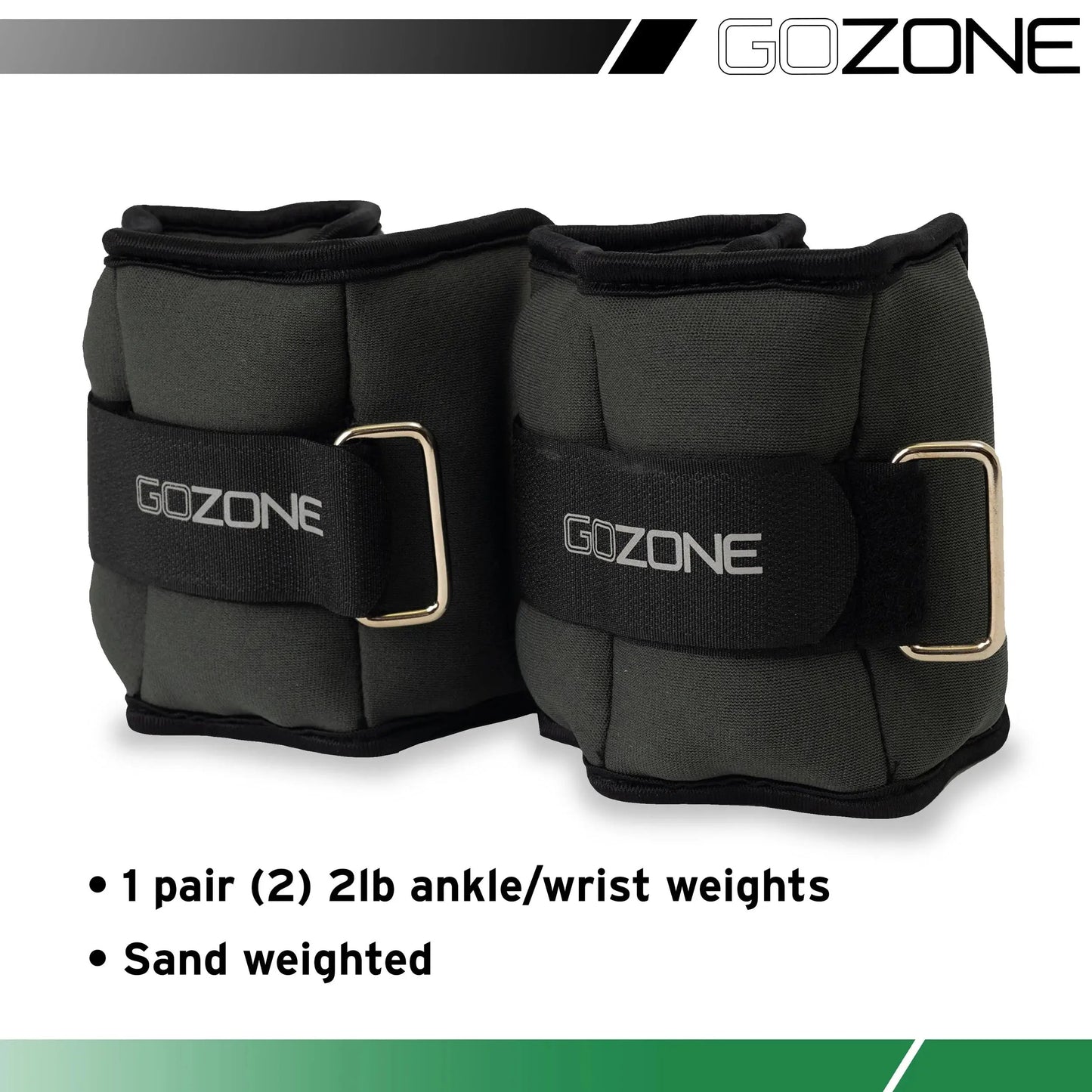 Pair of Adjustable Ankle or Wrist Weights 2Lbs Each for Exercise, Black Cool Brand Designs