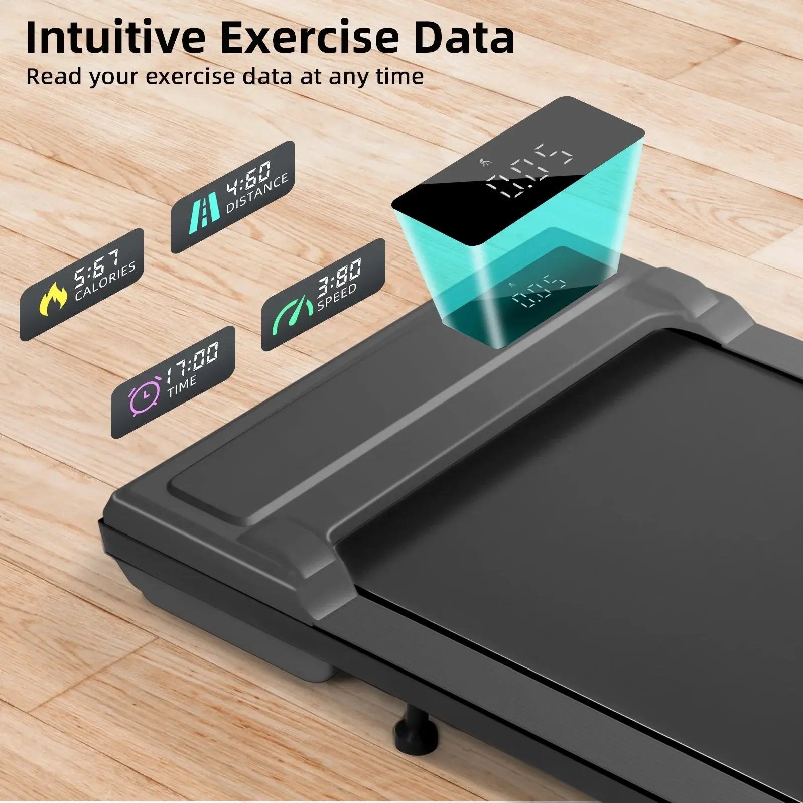 Walking Pad, 2 in 1 under Desk Treadmill with Remote Control、Led Display, 300 Lbs Portable Treadmill for Home/Office (Black) Cool Brand Designs