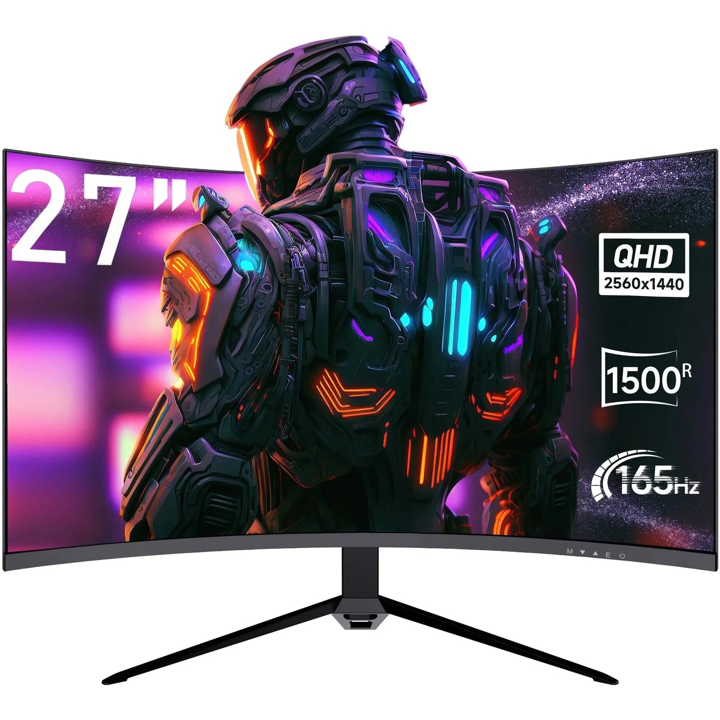 27" QHD2K Curved Gaming Monitor,165Hz/144Hz Computer Monitor,1Ms, Hdr,Built-In Speakers,2560X1440 for Office Cool Brand Designs