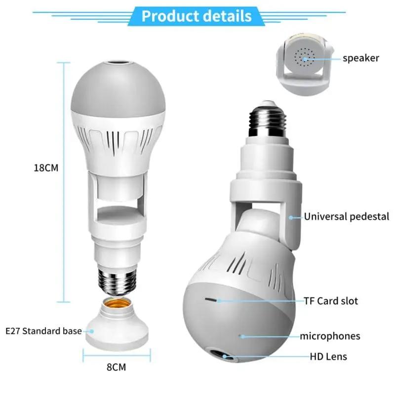 360° Panoramic Hidden Light Bulb Wifi Camera DC-THE CEO