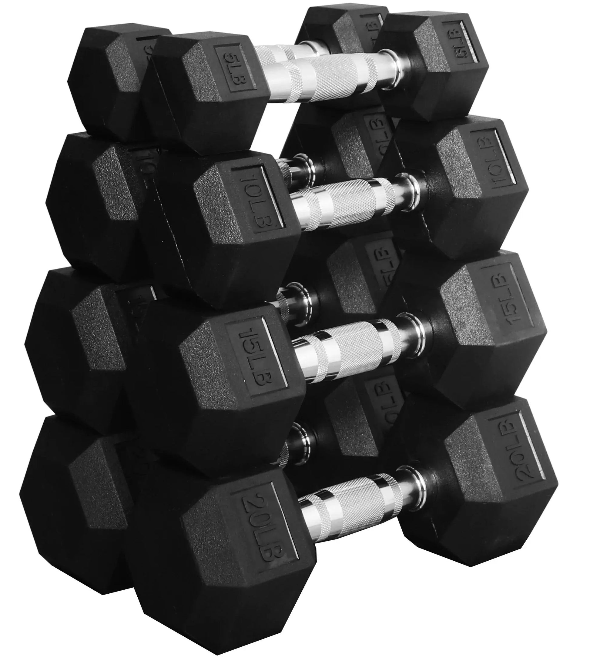 Dumbbell Set, Pairs of 5 Lb, 10 Lb, 15 Lb, and 20 Lb Cool Brand Designs