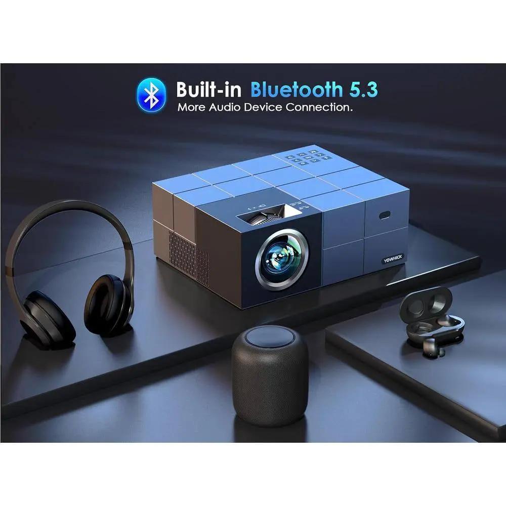 1920 X 1080 Full HD Wi-Fi Bluetooth Portable Projector with 22000 Lumens & Compatible W/Hdmi, USB, PC, TV, Android & Ios Cool Brand Designs