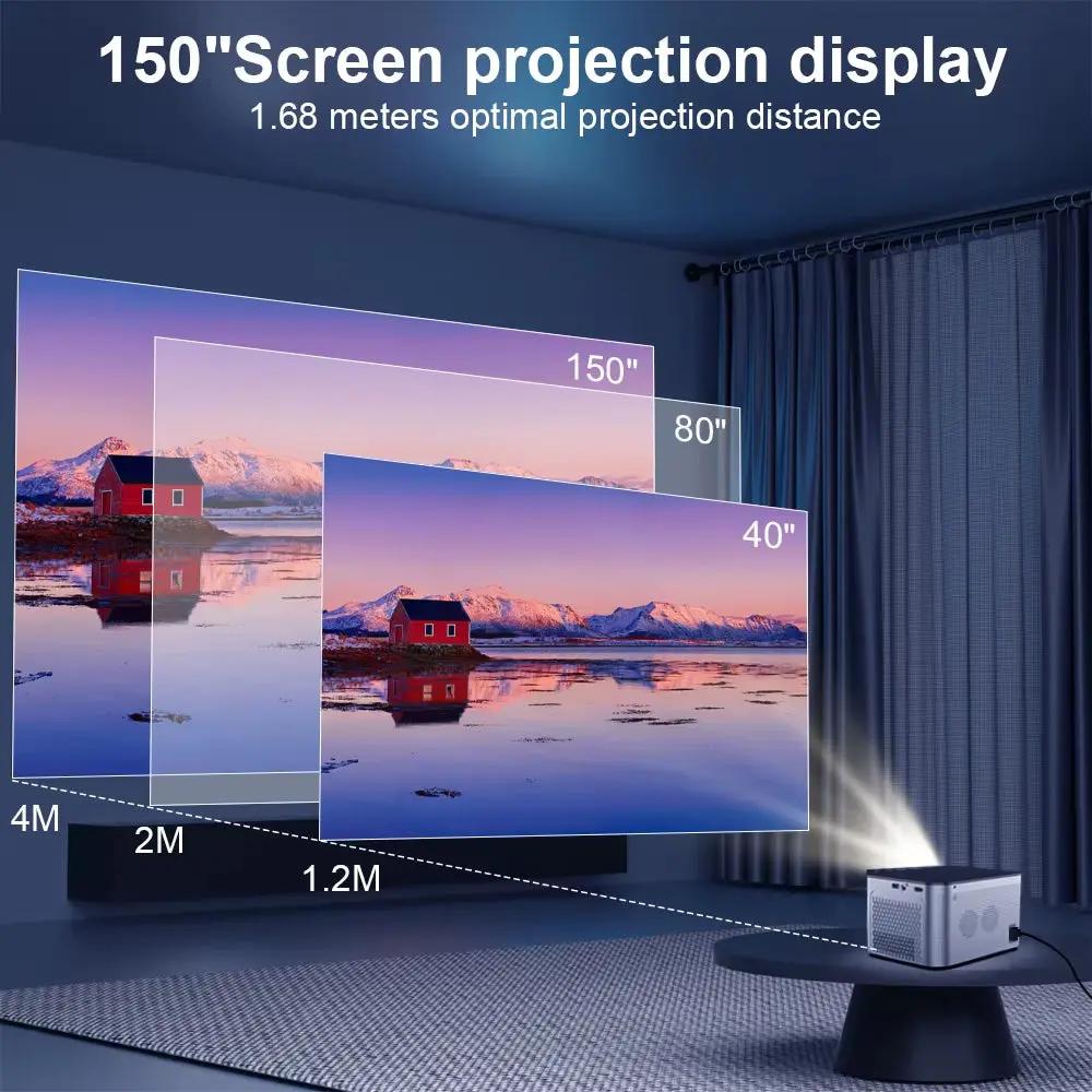 Android 11 4K Smart Projector 580ANSI 1920*1080P Full HD Wifi6 BT5.0 Allwinner H713 Voice Control Home Cinema Theater Cool Brand Designs