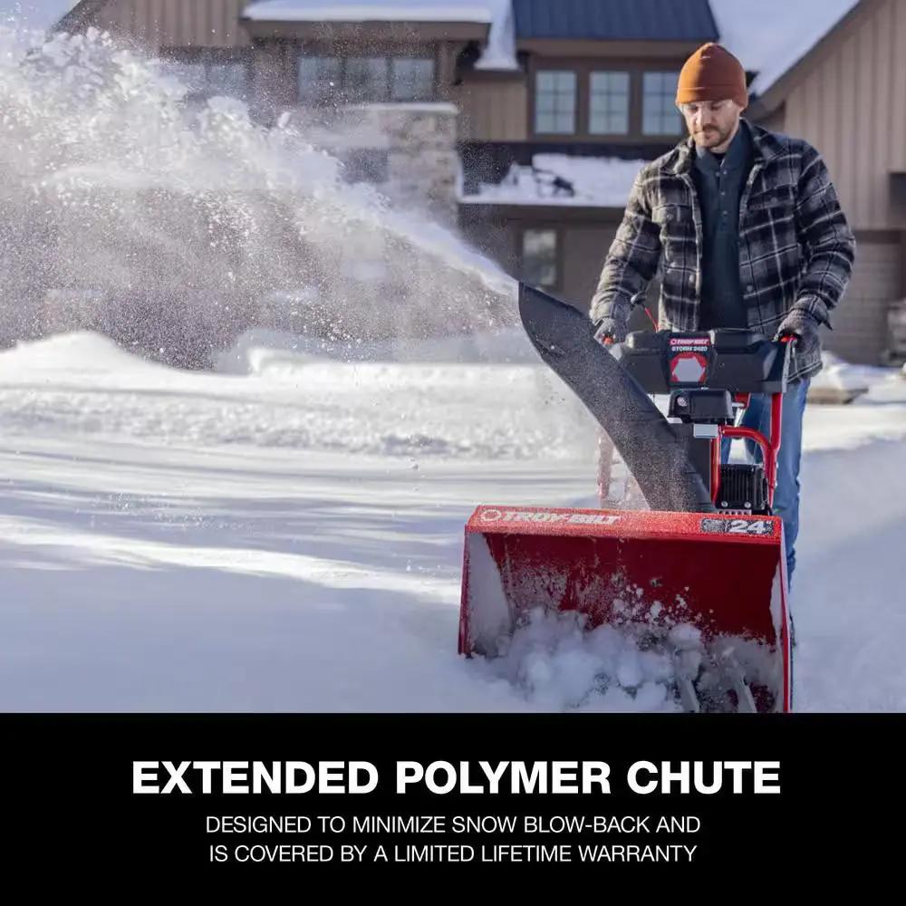 Storm 24 In. 208 Cc Two- Stage Gas Snow Blower with Electric Start Self Propelled Cool Brand Designs
