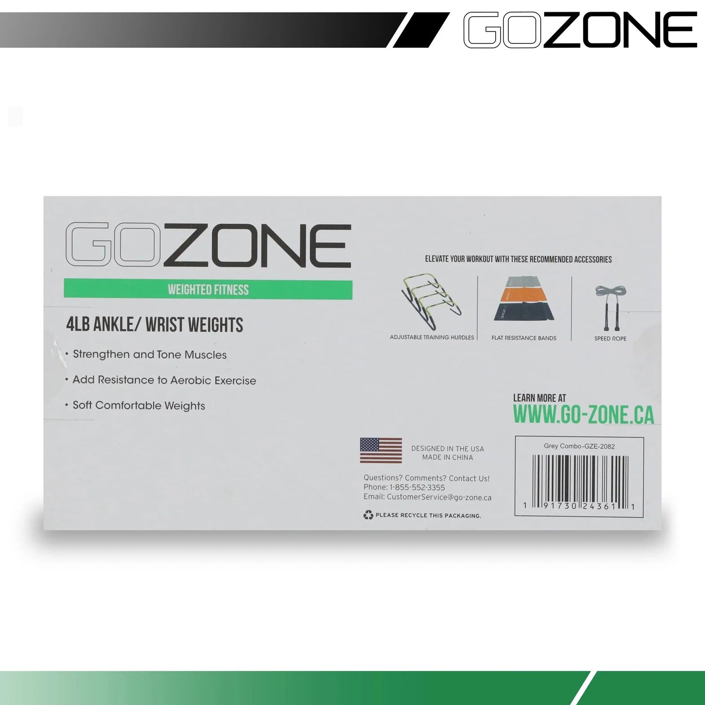 Pair of Adjustable Ankle or Wrist Weights 2Lbs Each for Exercise, Black Cool Brand Designs