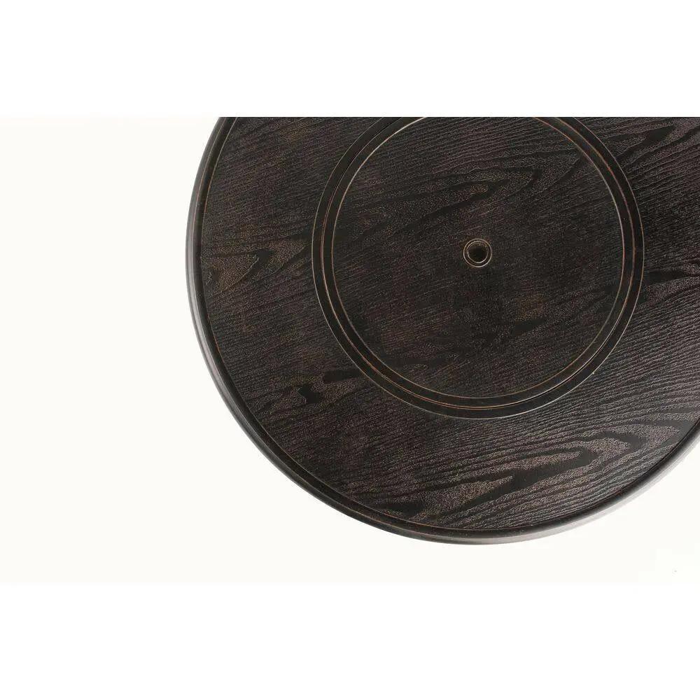 Manchester 36 In. X 25 In. round Aluminum Match Lit Propane Gas Fire Pit Chat Table with Glacier Ice Firebeads Cool Brand Designs