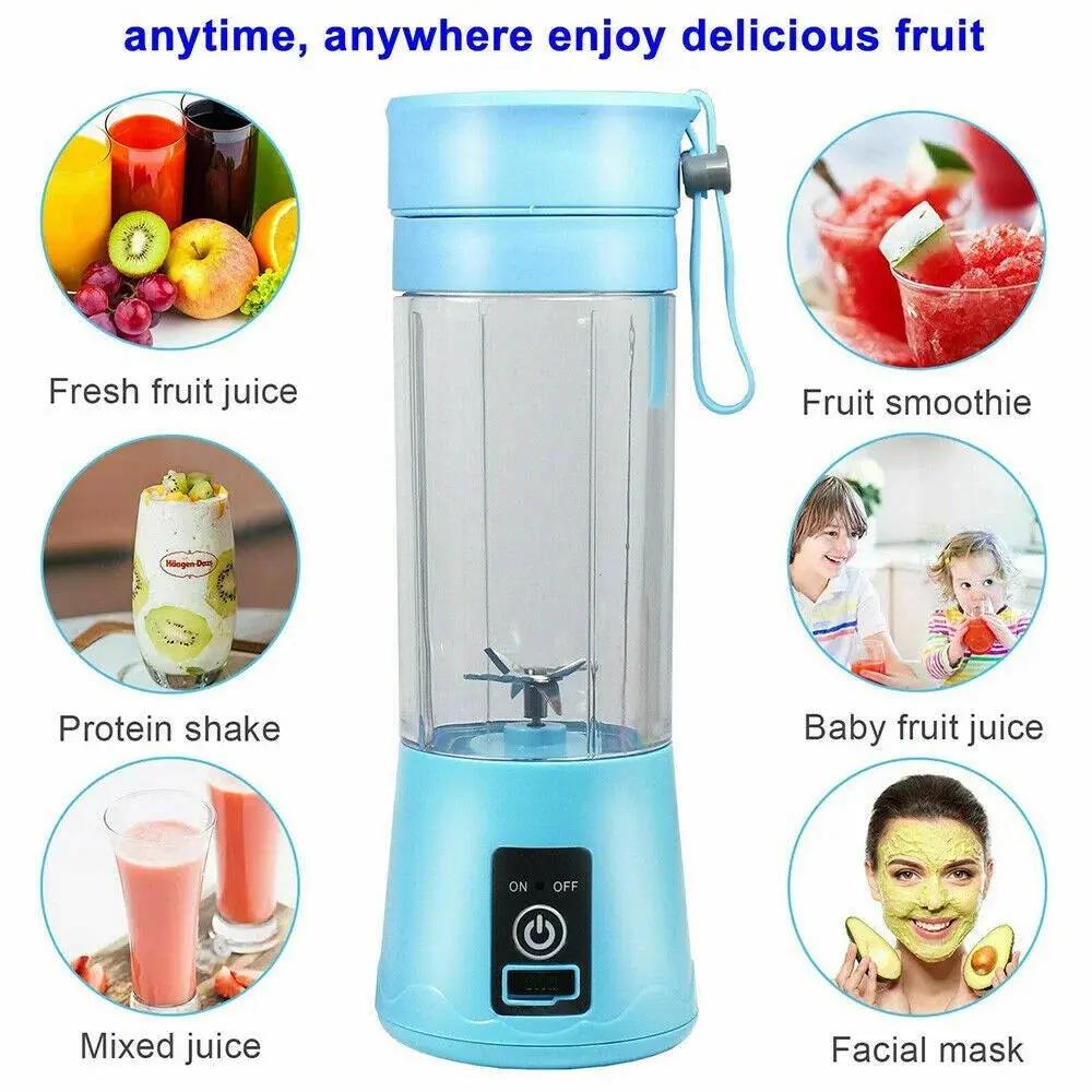 Portable Blender USB Rechargeable Personal Juicer Cup Small Fruit Juice Mixer for Shakes and Smoothies Cool Brand Designs