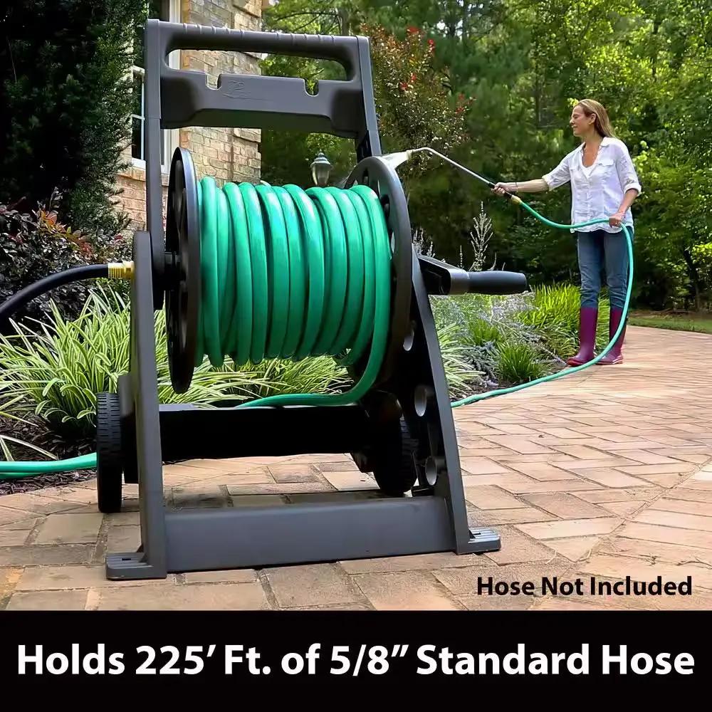 225 Ft. Bronze Resin 2 Wheel Hose Cart Garden Hose Reel Cool Brand Designs