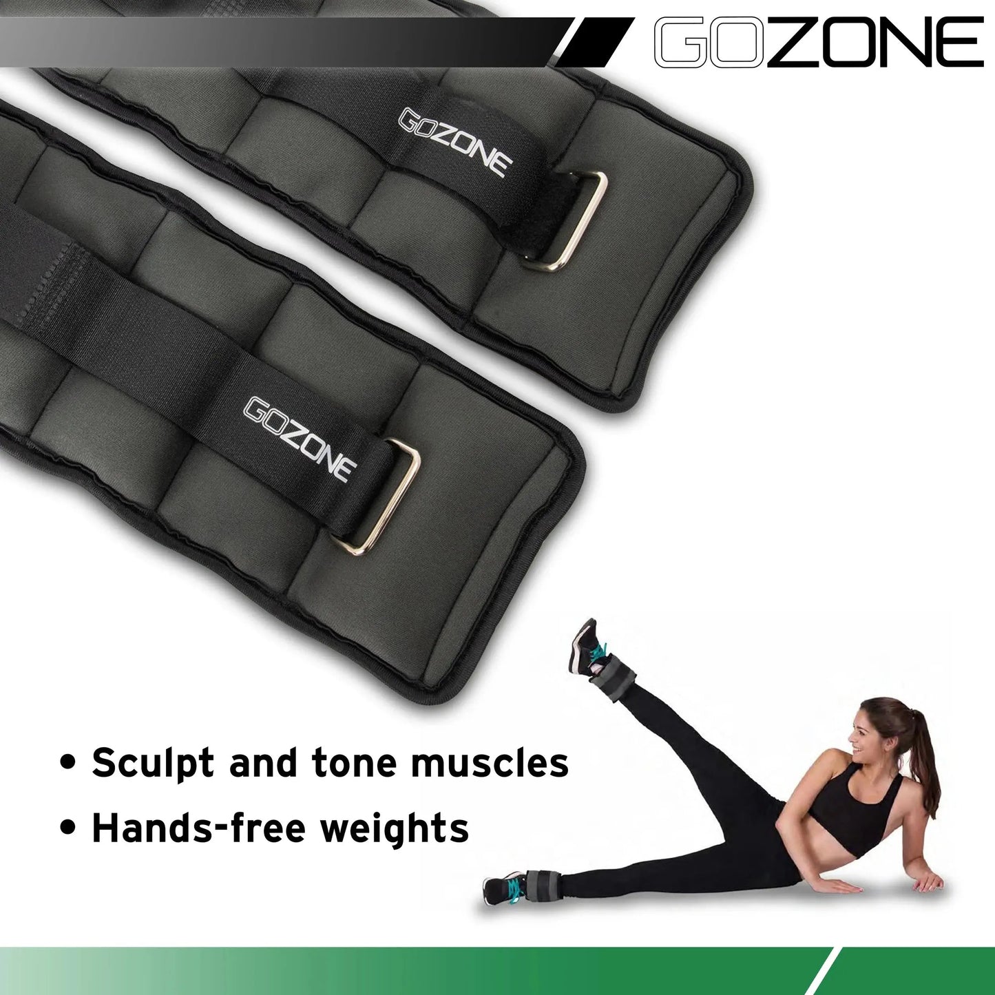 Pair of Adjustable Ankle or Wrist Weights 2Lbs Each for Exercise, Black Cool Brand Designs
