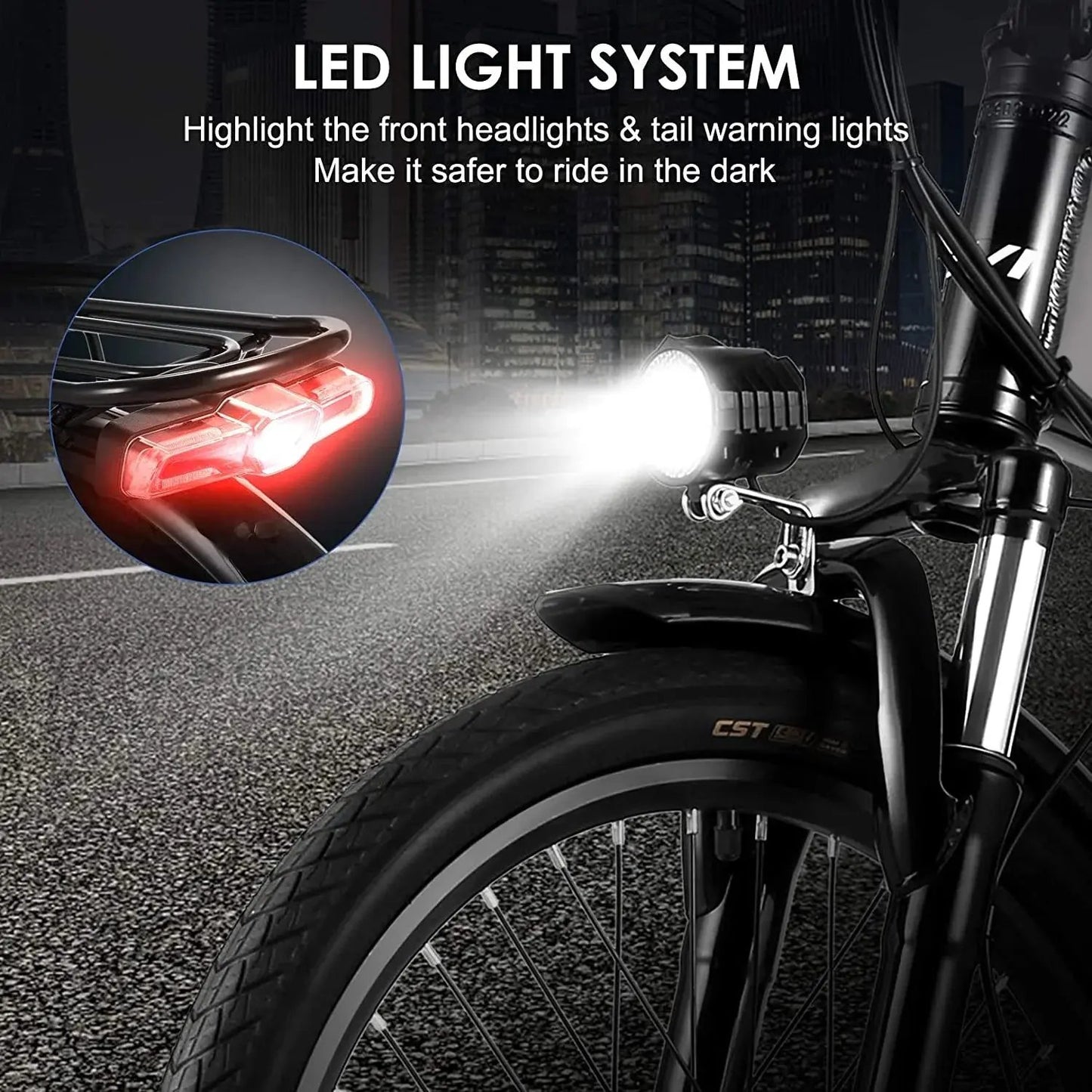 Adult Folding Electric Bike 20" Cool Brand Designs