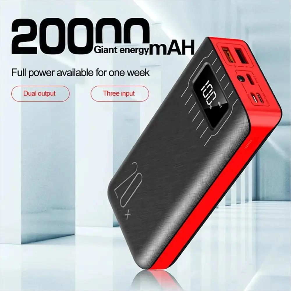20000mAh External Battery Power Bank Dual USB With LED Flashlight DC-THE CEO